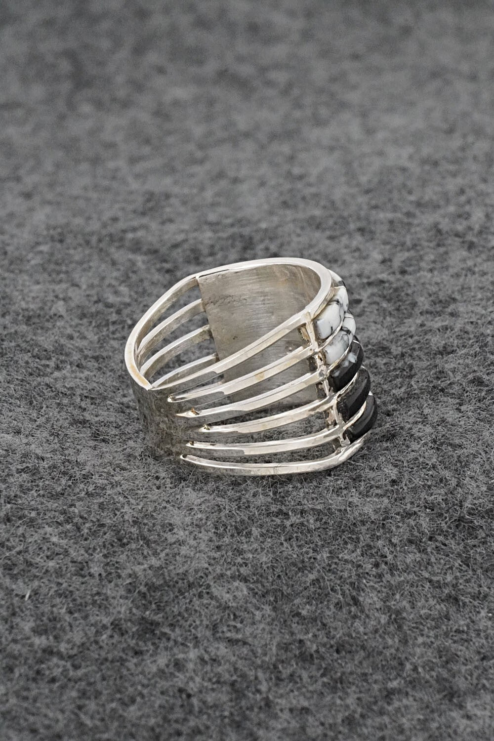 White Buffalo & Sterling Silver Ring - Jamie Johnson - Size 8