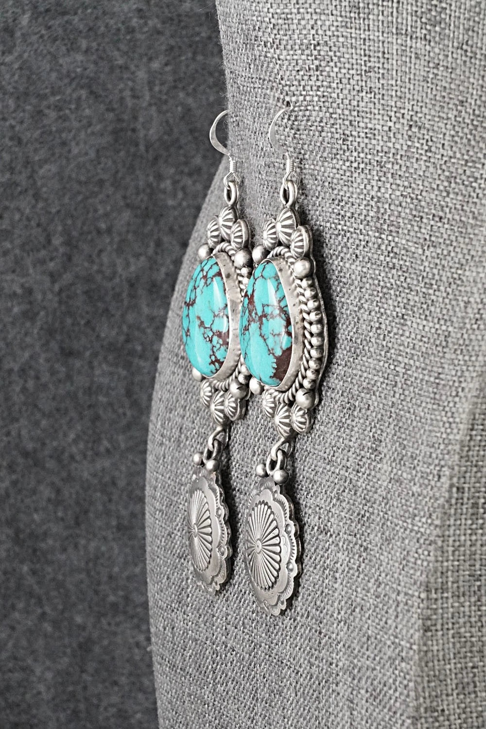 Turquoise & Sterling Silver Earrings - Michael Calladitto