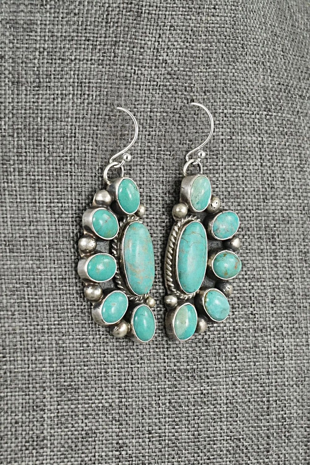 Turquoise & Sterling Silver Earrings - Kathleen Livingston