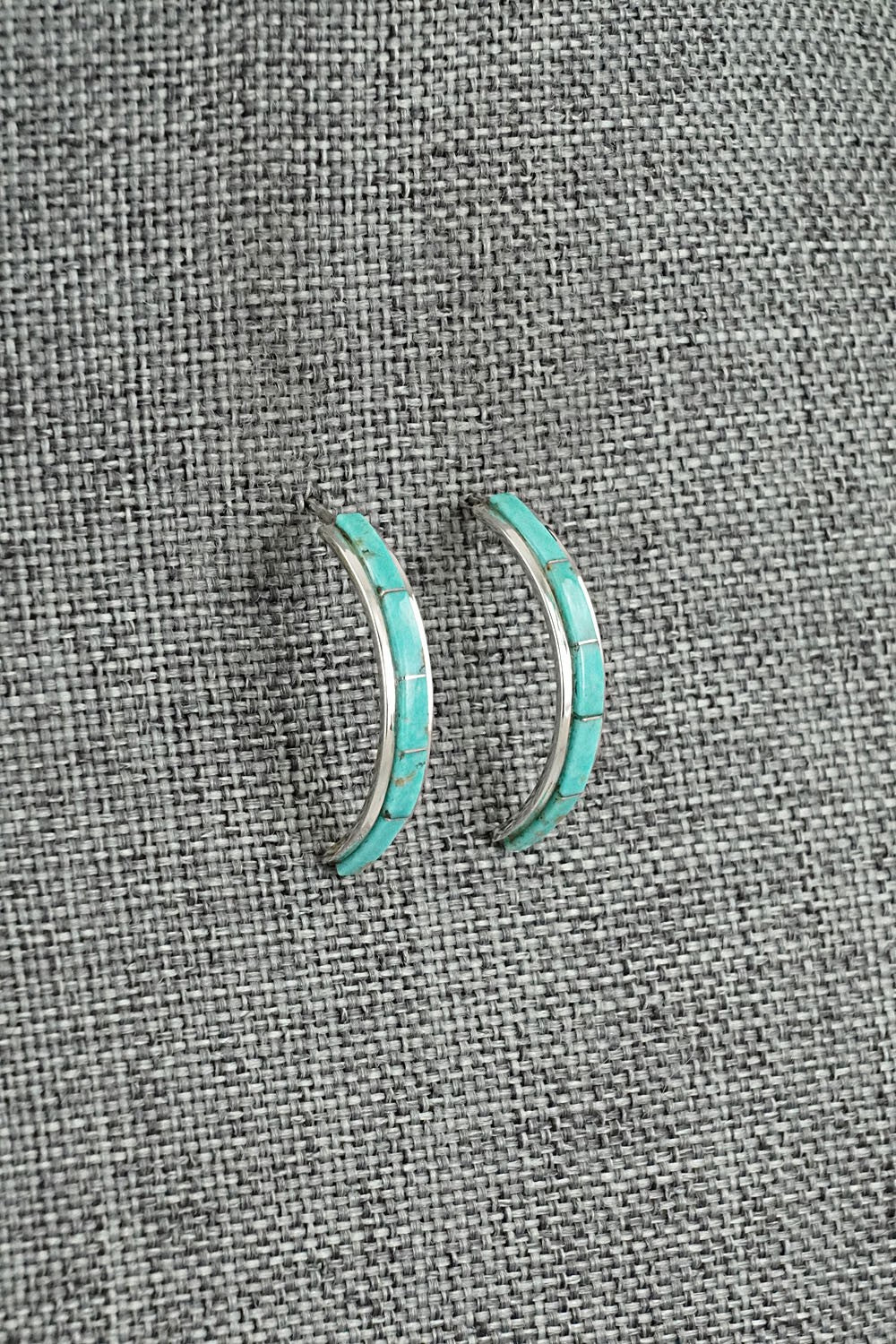 Turquoise & Sterling Silver Earrings - Nathaniel Johnson