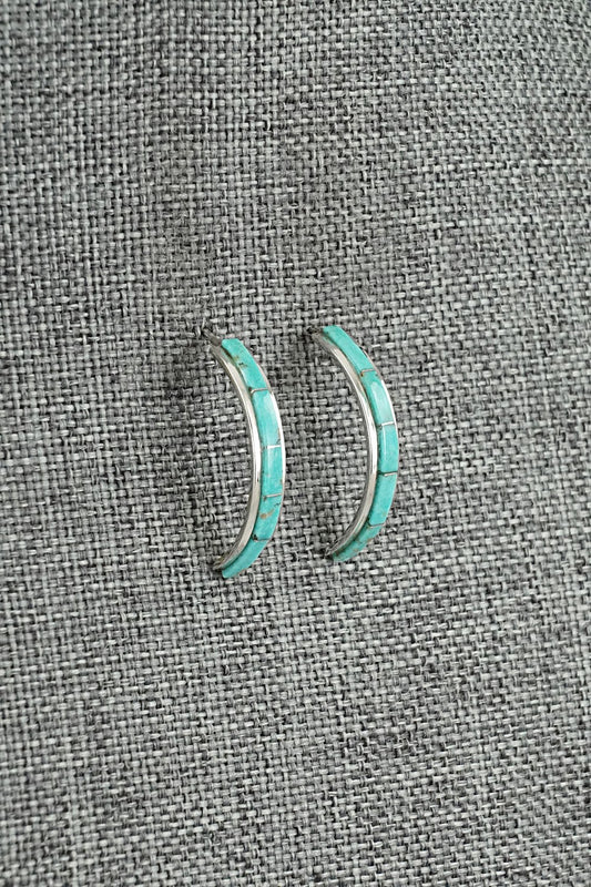 Turquoise & Sterling Silver Earrings - Nathaniel Johnson