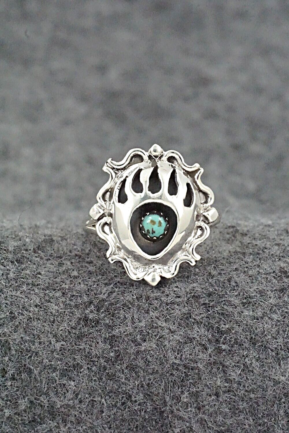 Turquoise & Sterling Silver Ring - Betty Hawthorne - Size 8.75