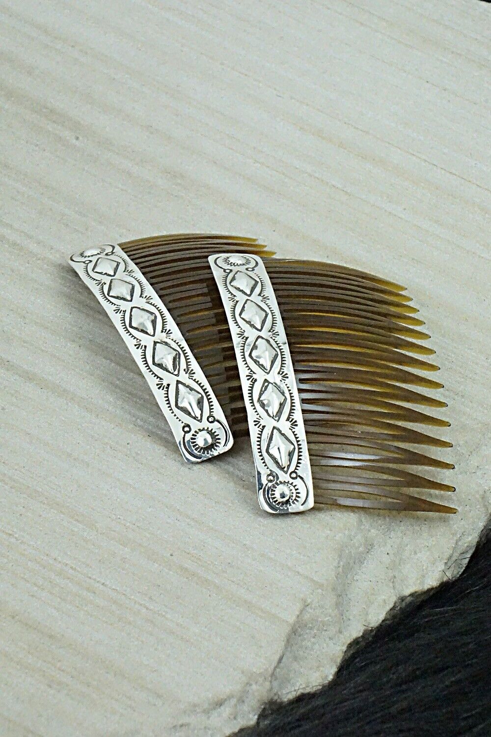 Sterling Silver Hair Combs - Jennie Blackgoat