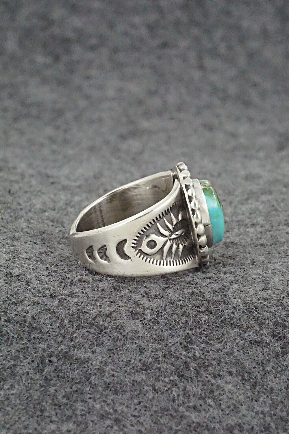 Turquoise & Sterling Silver Ring - Samuel Yellowhair - Size 7.5
