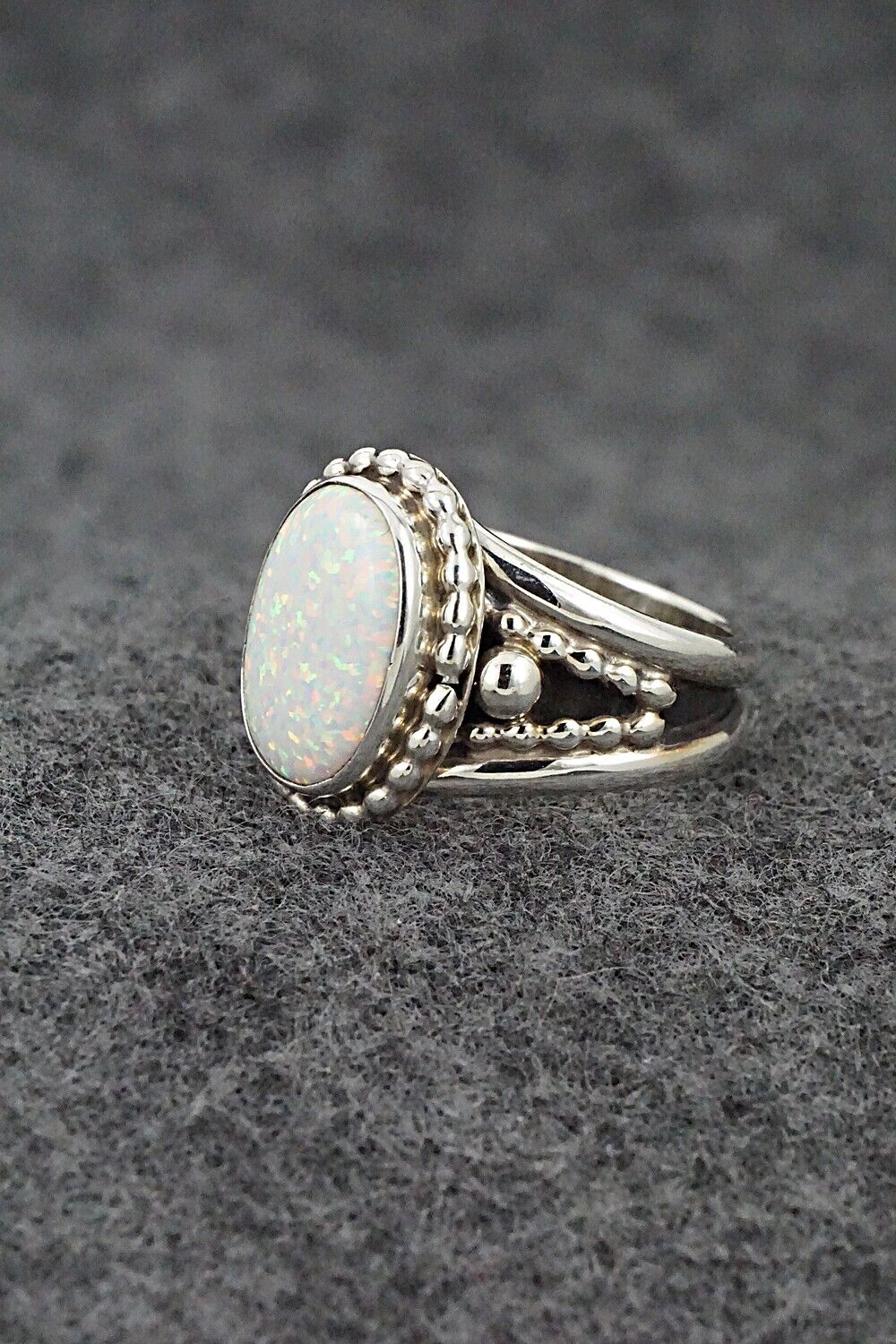 Opalite & Sterling Silver Ring - Thomas Yazzie - Size 7