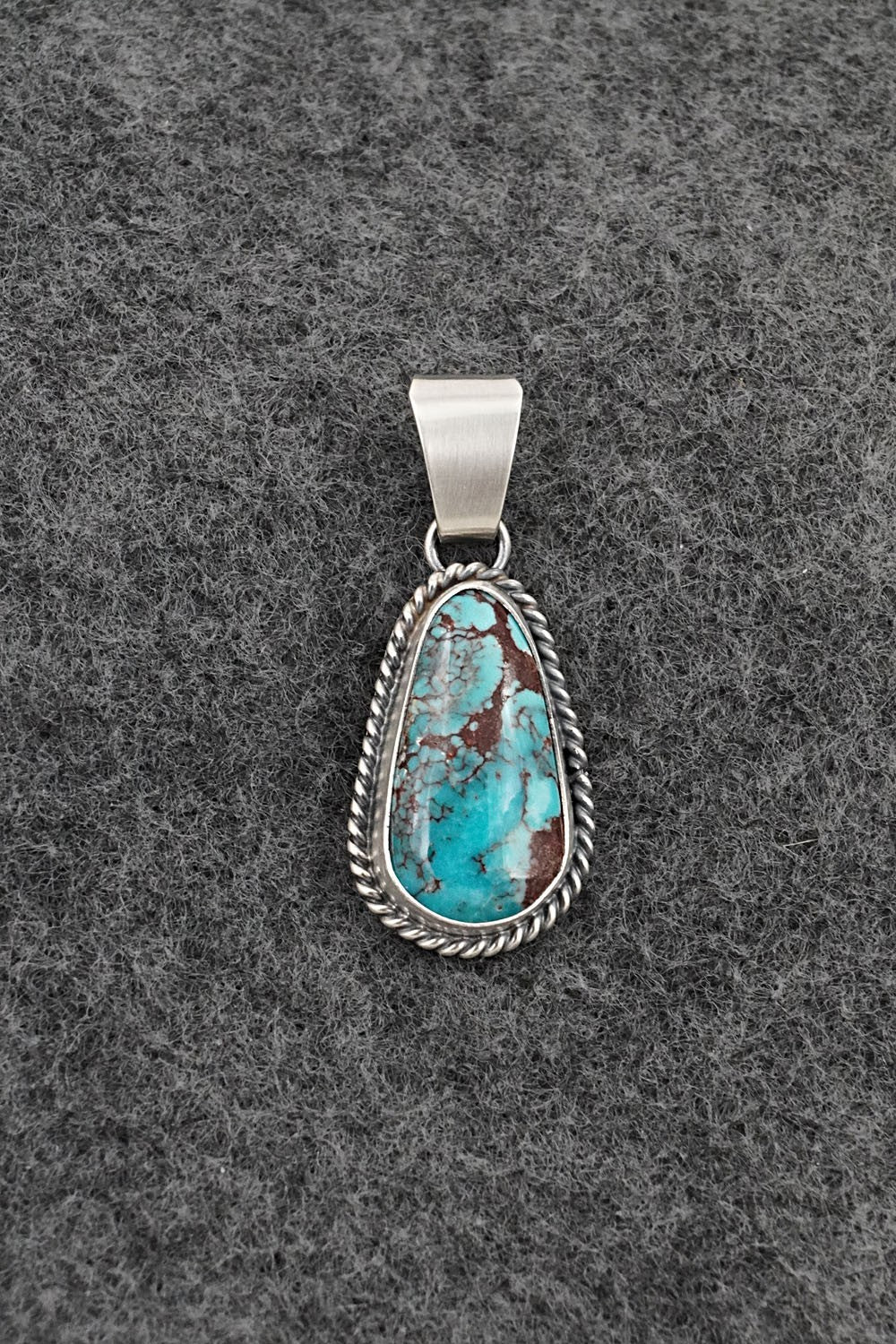 Turquoise & Sterling Silver Pendant - Rena Begay