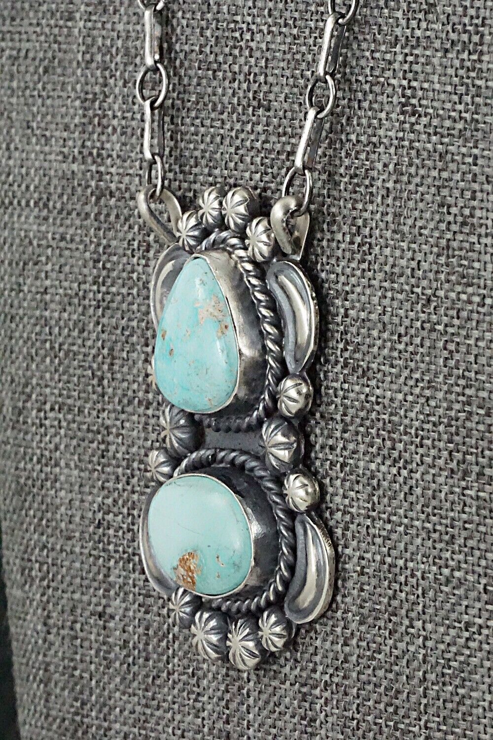 Turquoise & Sterling Silver Necklace - Jeff James