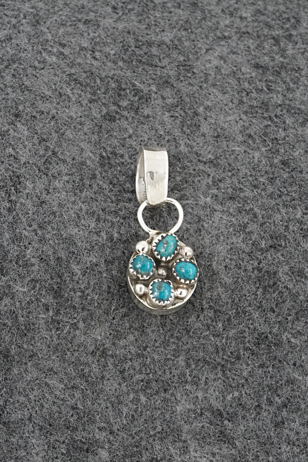 Turquoise & Sterling Silver Pendant - Priscilla Reeder