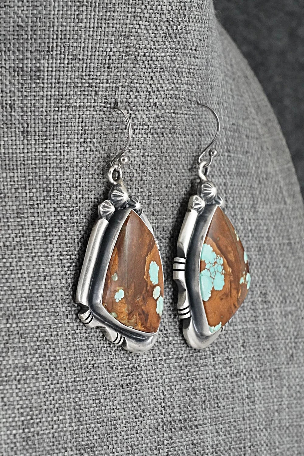 Turquoise & Sterling Silver Necklace and Earrings Set - Paul Livingston