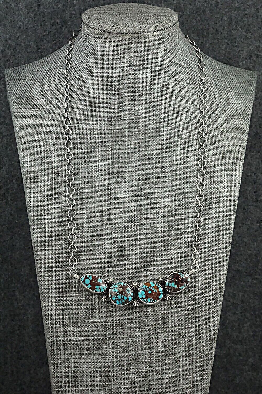 Turquoise & Sterling Silver Necklace - Darrin Livingston