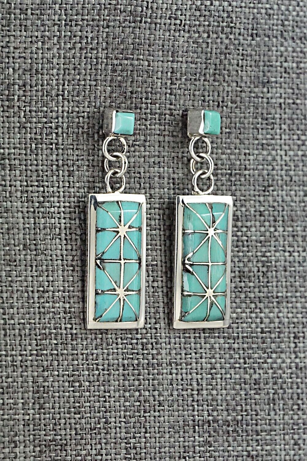 Turquoise & Sterling Silver Earrings - Gloria Tucson
