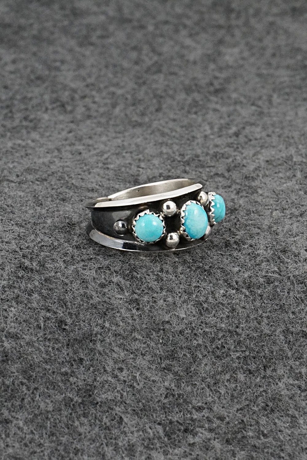 Turquoise & Sterling Silver Ring - Paul Largo - Size 8.5