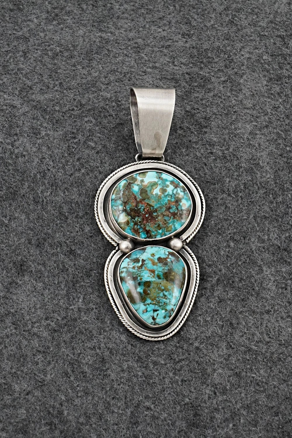 Turquoise & Sterling Silver Pendant - Paul Livingston