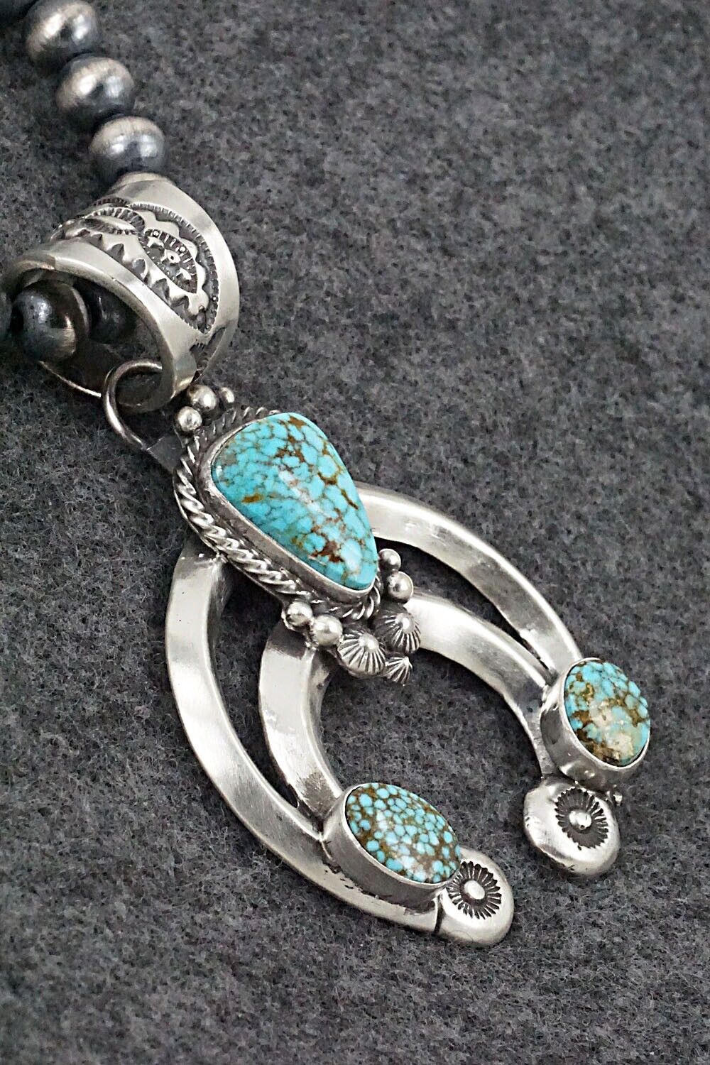 Turquoise & Sterling Silver Necklace - Tom Lewis