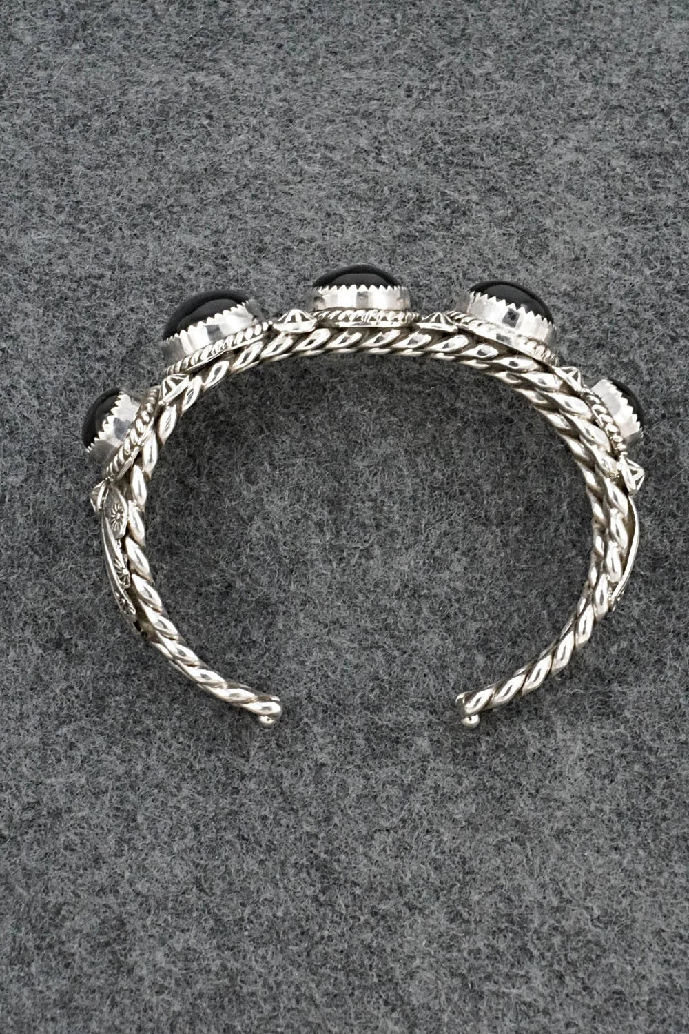 Onyx & Sterling Silver Bracelet - Emerson Delgarito