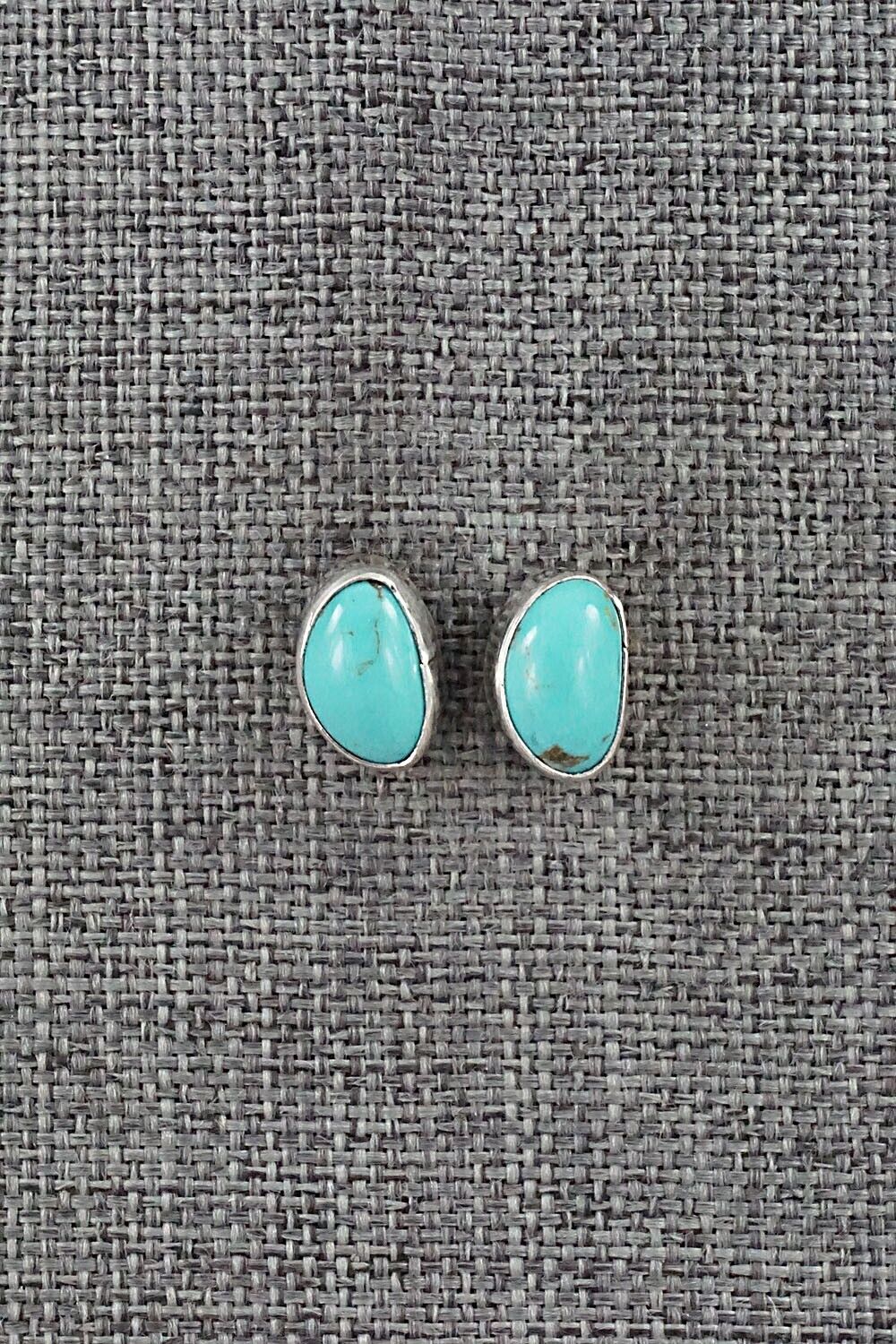 Turquoise & Sterling Silver Earrings - Marco Begaye