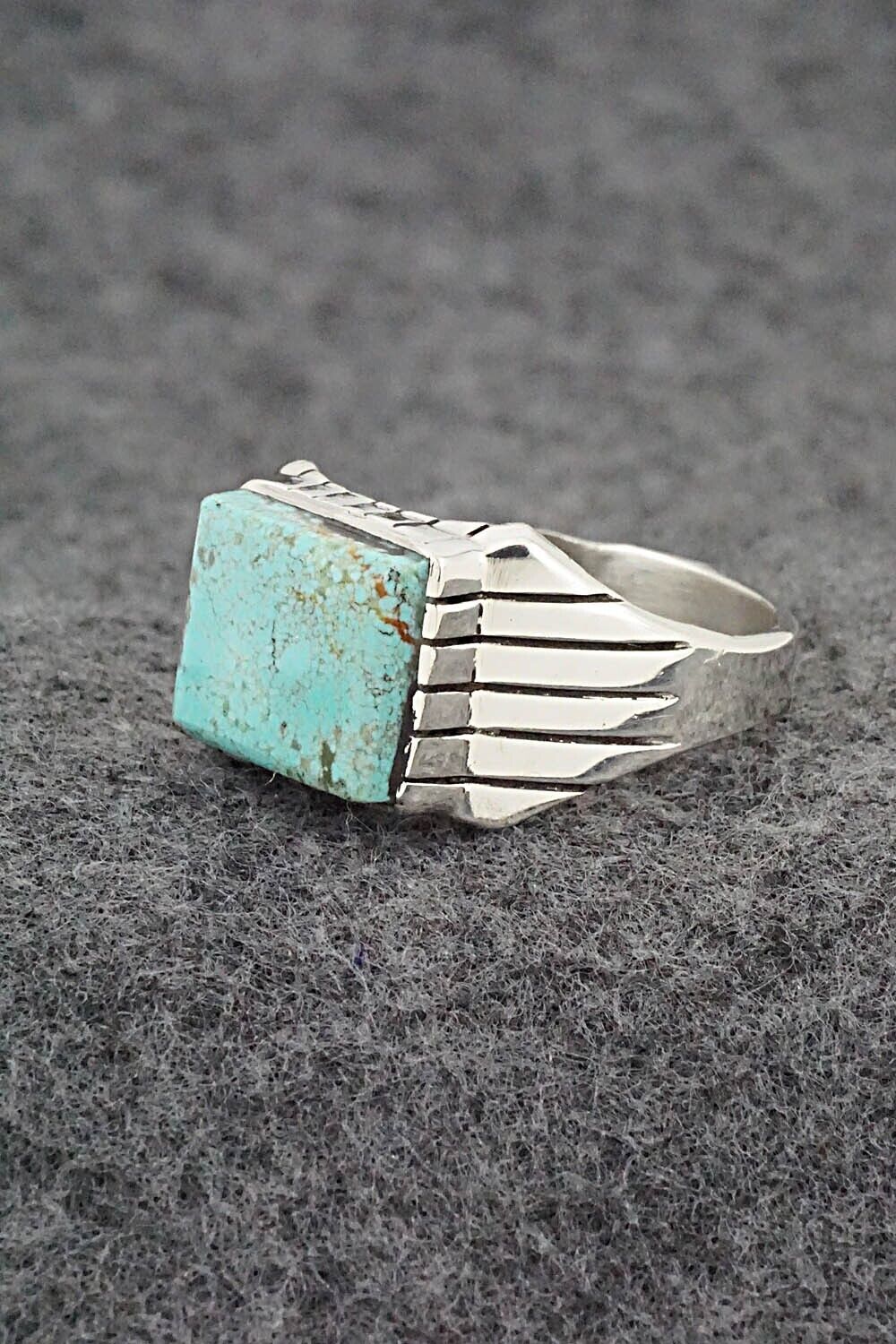 Turquoise & Sterling Silver Ring - Trevor Jack - Size 13