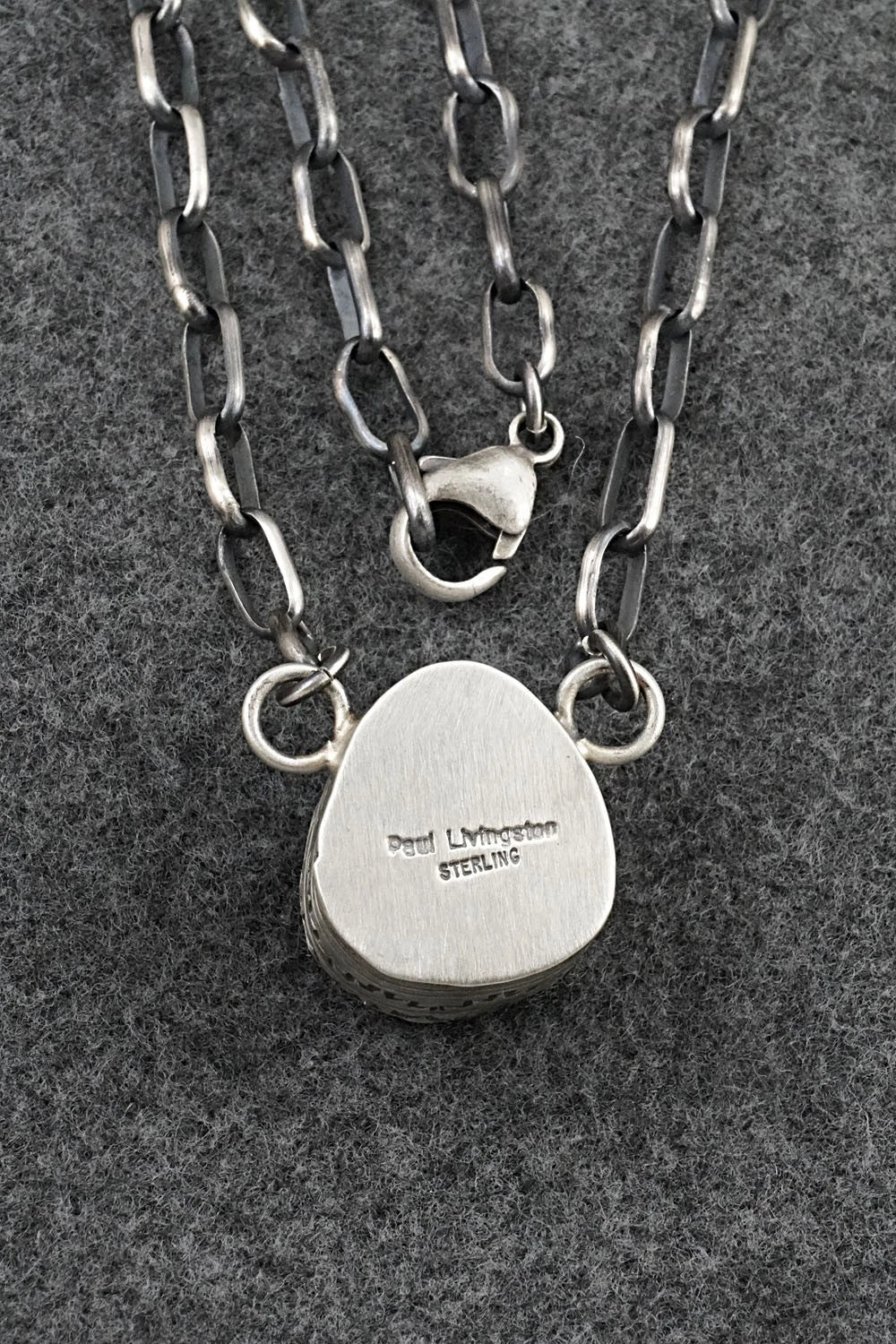 Turquoise & Sterling Silver Necklace - Paul Livingston