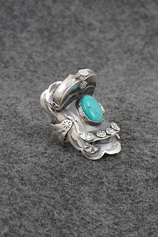 Turquoise & Sterling Silver Ring - Tim Yazzie - Size 7.5