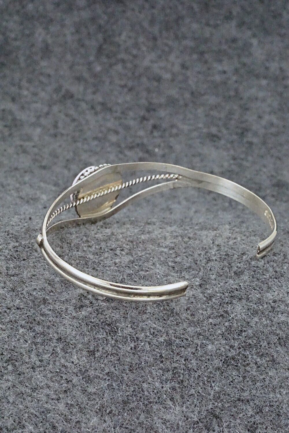 Pink Conch Shell & Sterling Silver Bracelet - Esther White
