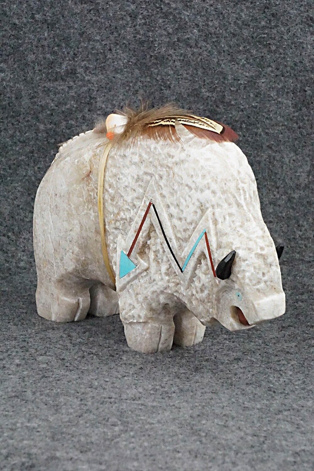 Buffalo Navajo Fetish Carving - Ben Livingston