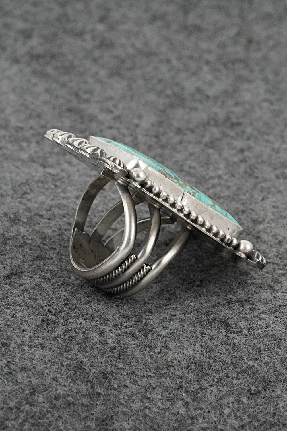 Turquoise & Sterling Silver Ring - Michael Calladitto - Size 7.5