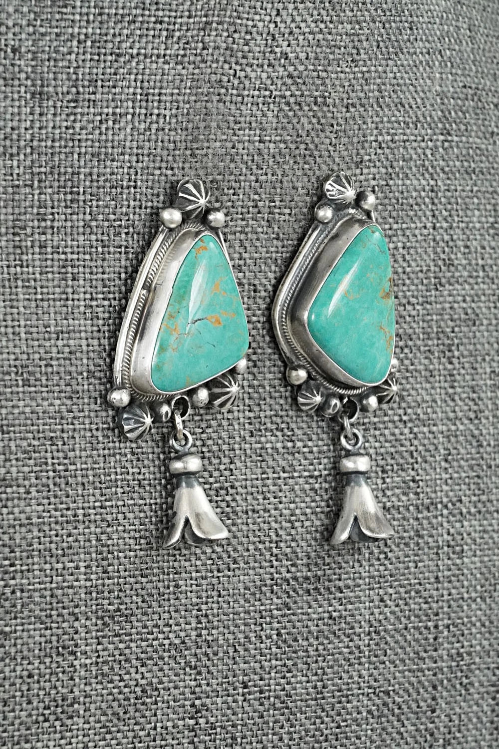 Turquoise & Sterling Silver Earrings - Bobby Johnson
