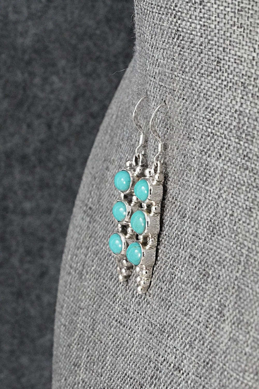 Turquoise & Sterling Silver Earrings - Gary Shorty