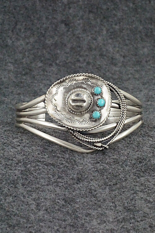 Turquoise & Sterling Silver Bracelet - Bobby Platero