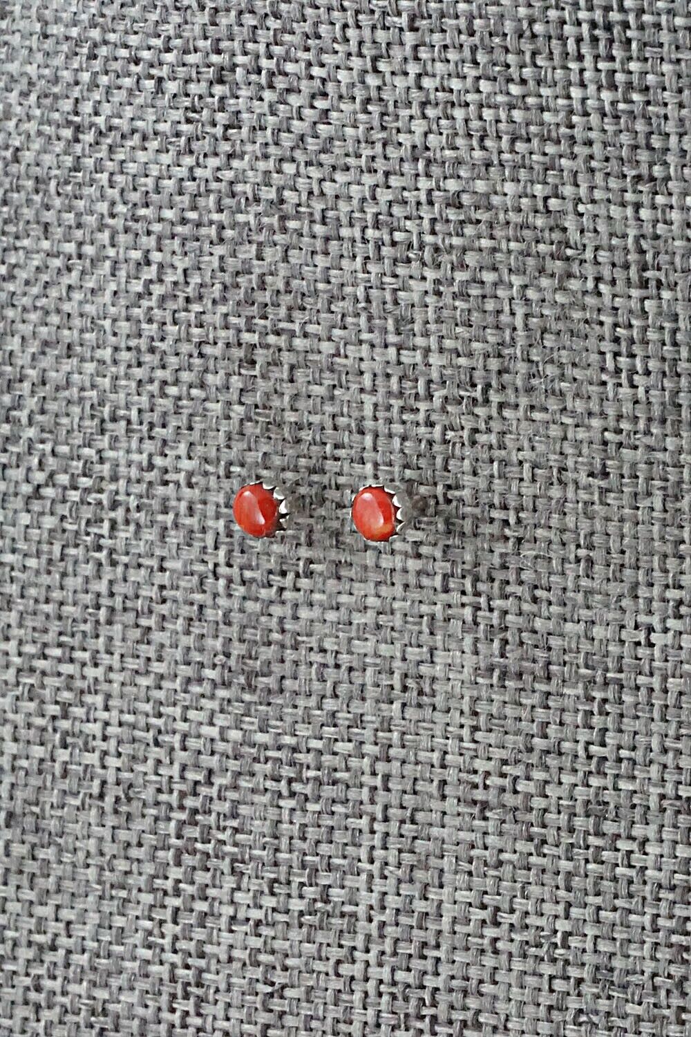 Spiny Oyster & Sterling Silver Earrings - Serena Sanchez