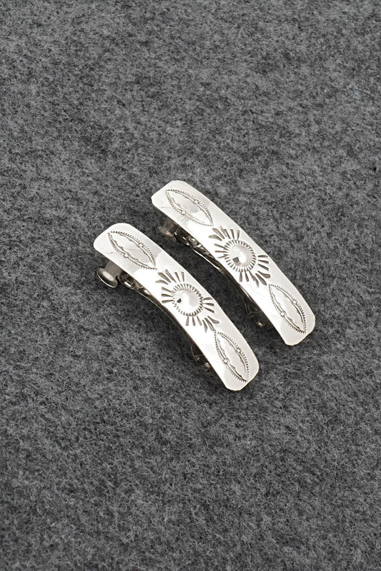 Sterling Silver Hair Barrettes - Bertha Begay