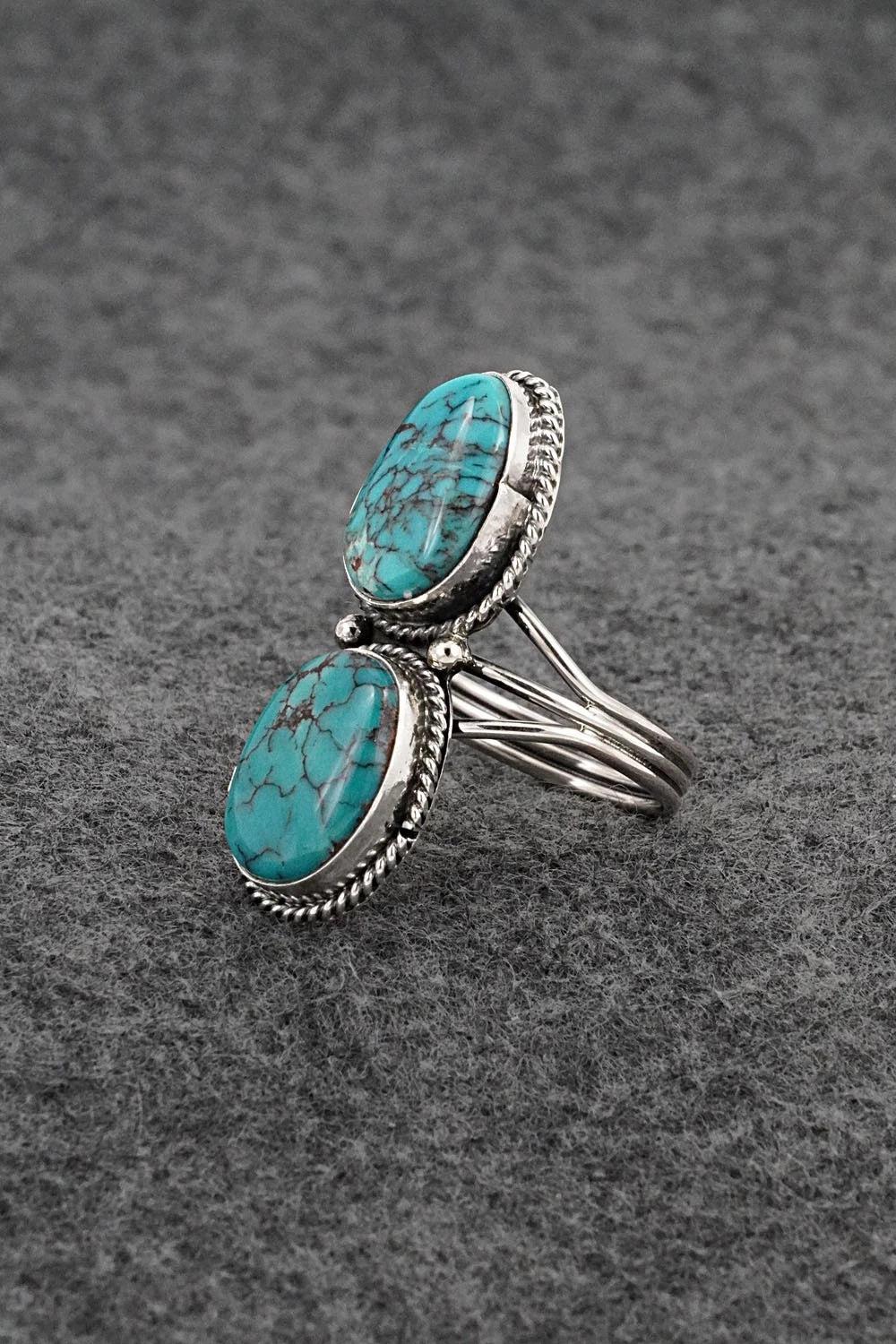 Turquoise & Sterling Silver Ring - Rena Begay - Size 8