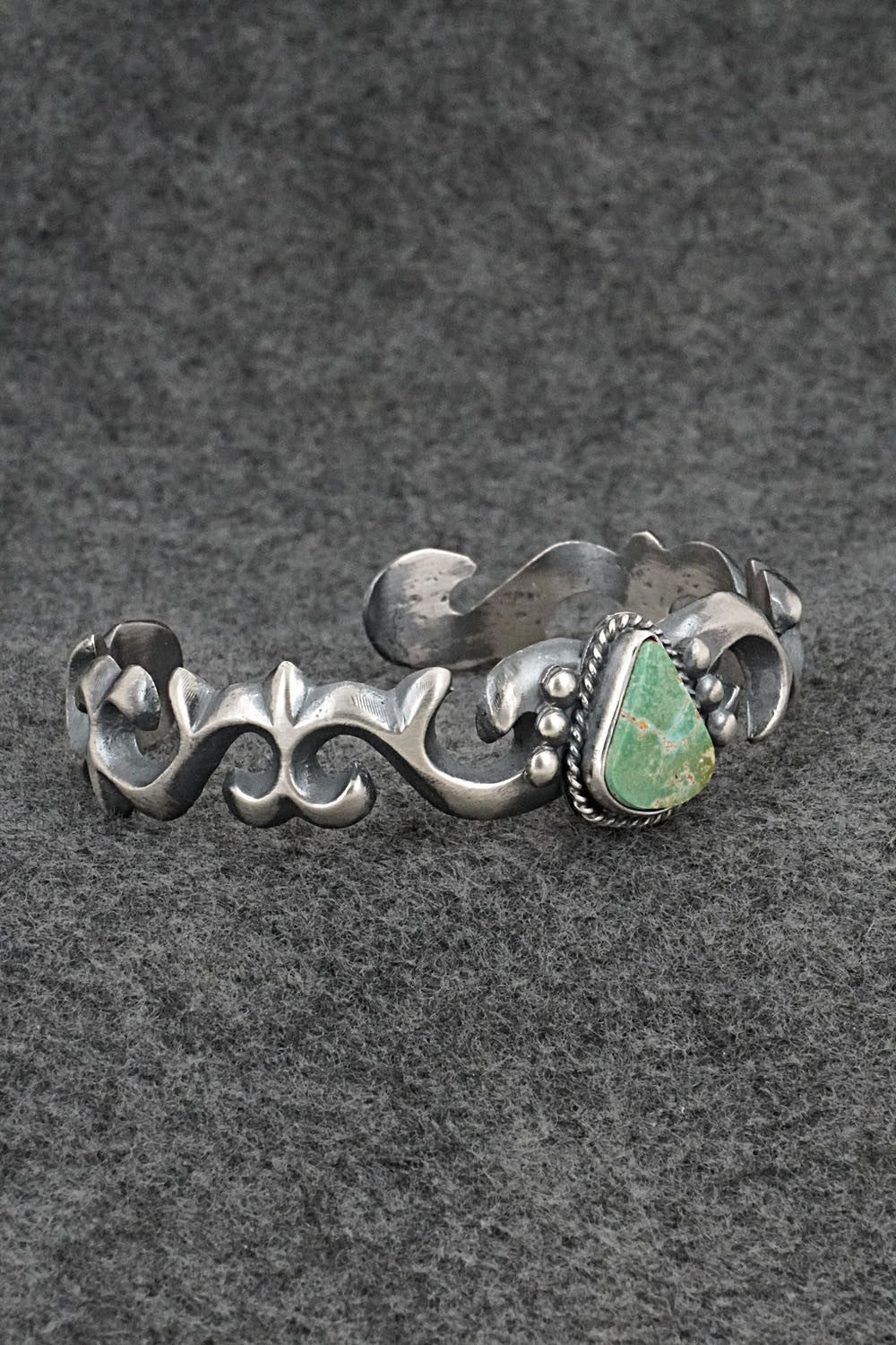 Turquoise & Sterling Silver Bracelet - Harrison Bitsue