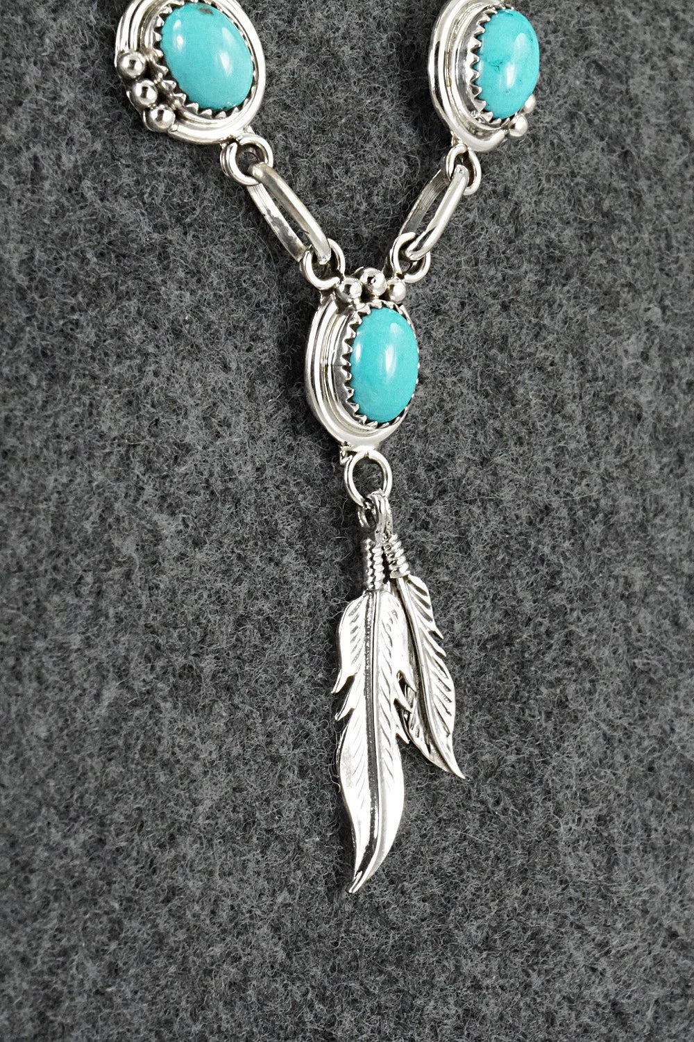 Turquoise & Sterling Silver Necklace - Verley Betone