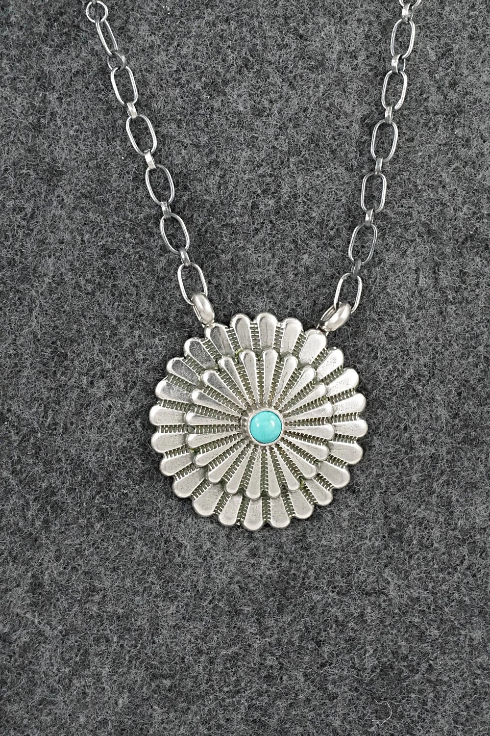 Turquoise & Sterling Silver Necklace - Sheldon Mariano
