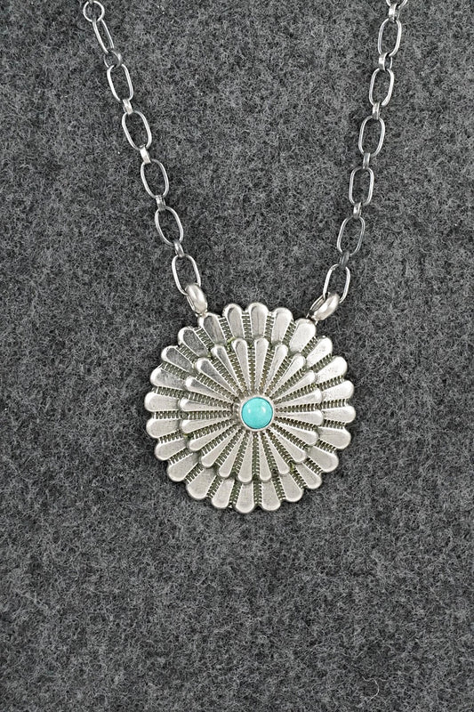 Turquoise & Sterling Silver Necklace - Sheldon Mariano