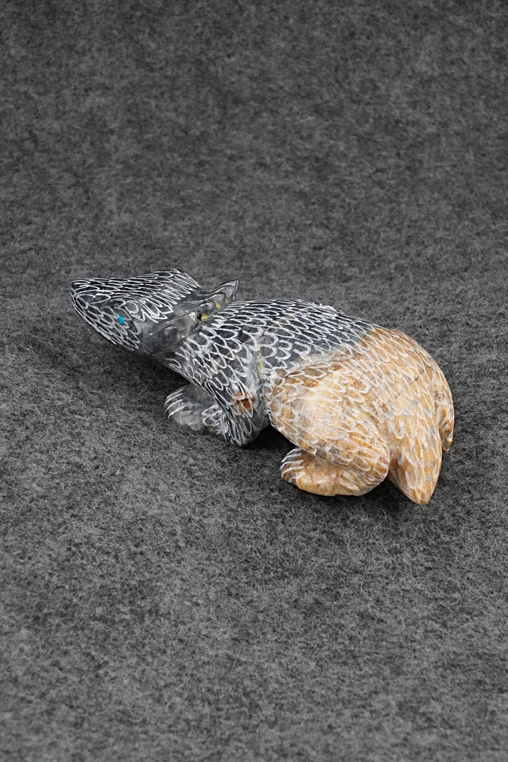 Horned Toad Zuni Fetish Carving - Nelson Yatsattie