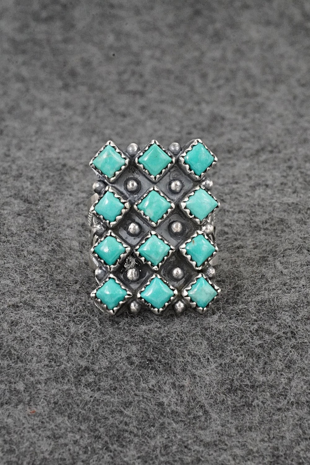 Turquoise & Sterling Silver Ring - Verley Betone - Size 7