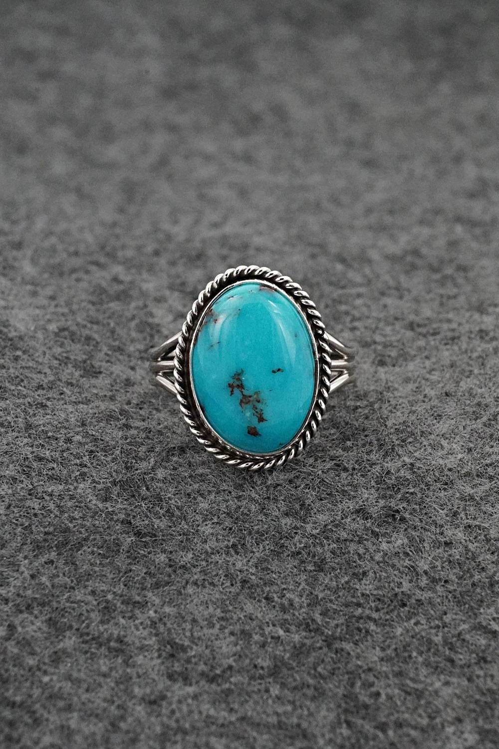 Turquoise & Sterling Silver Ring - Rena Begay - Size 8
