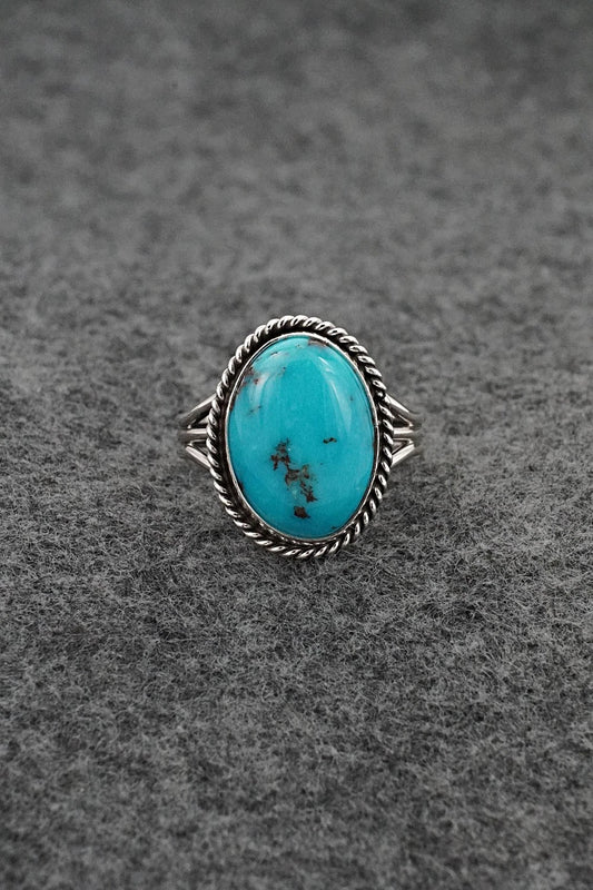Turquoise & Sterling Silver Ring - Rena Begay - Size 8