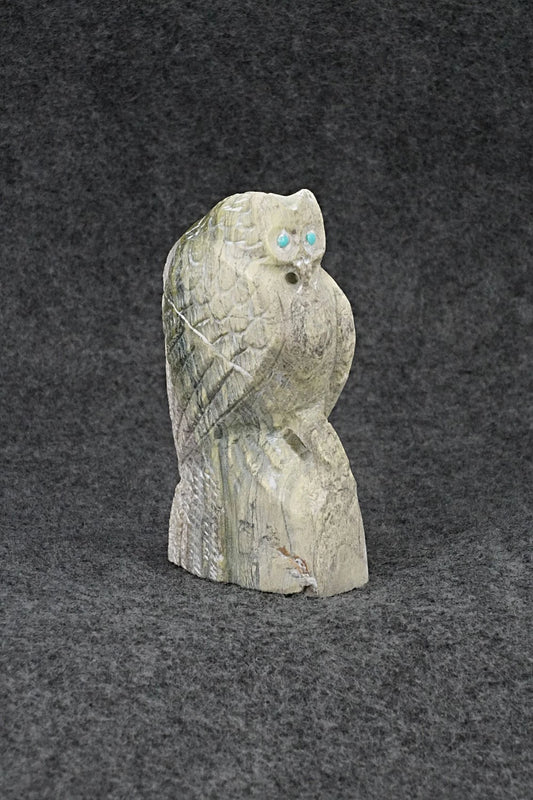 Owl Zuni Fetish Carving - Derrick Kammasee