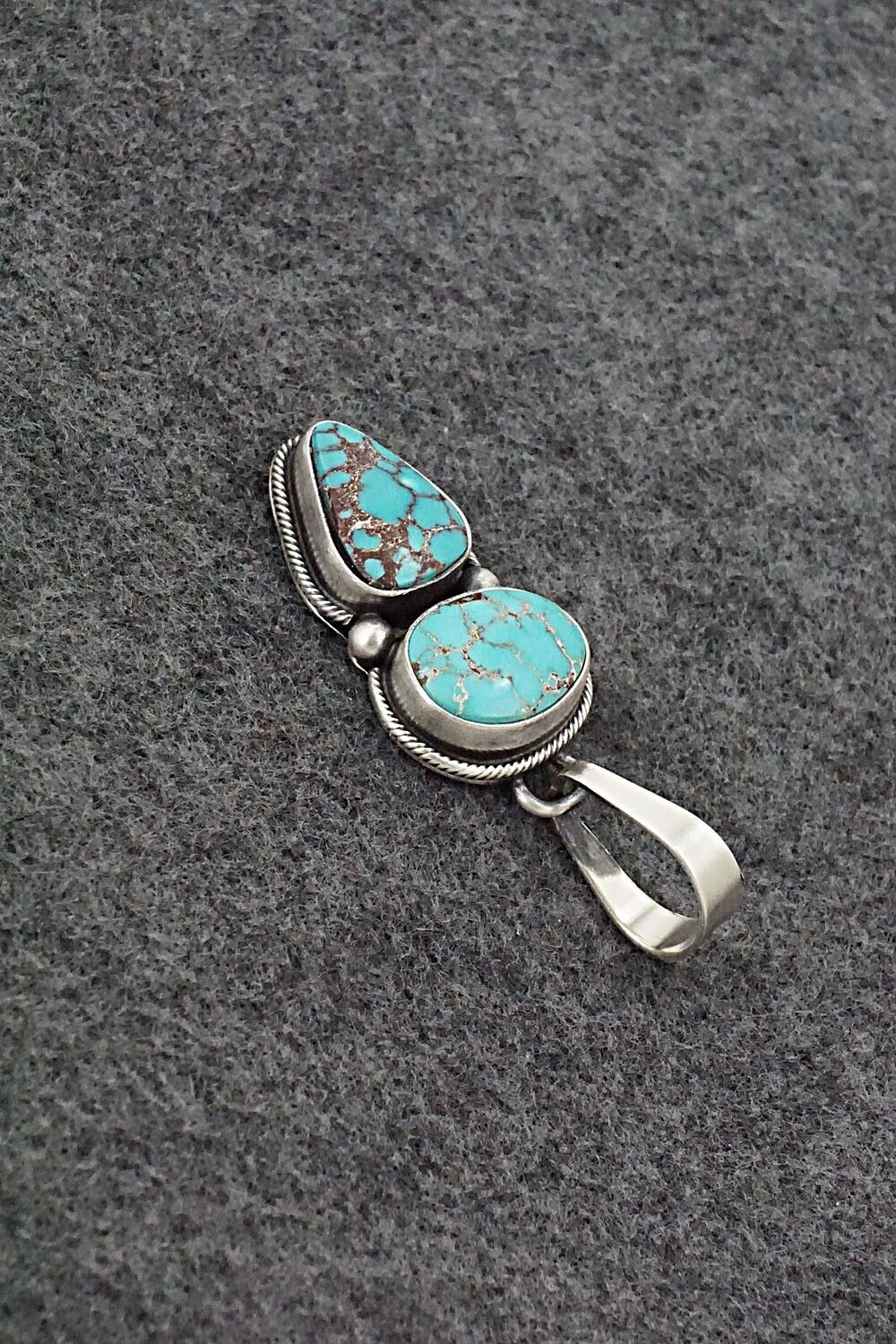 Turquoise & Sterling Silver Pendant - Darrin Livingston