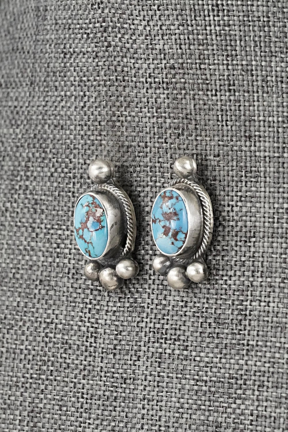 Turquoise & Sterling Silver Necklace and Earrings Set - Kathleen Livingston