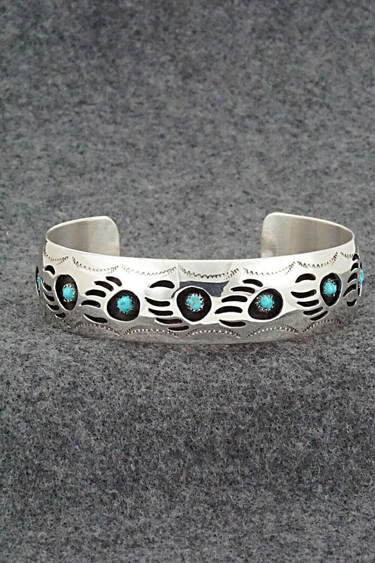 Turquoise & Sterling Silver Bracelet - Pearlene Spencer