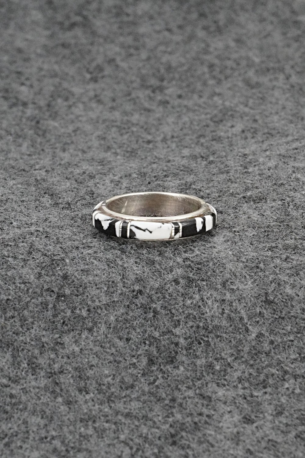 White Buffalo & Sterling Silver Ring - Terrance Panteah - Size 7