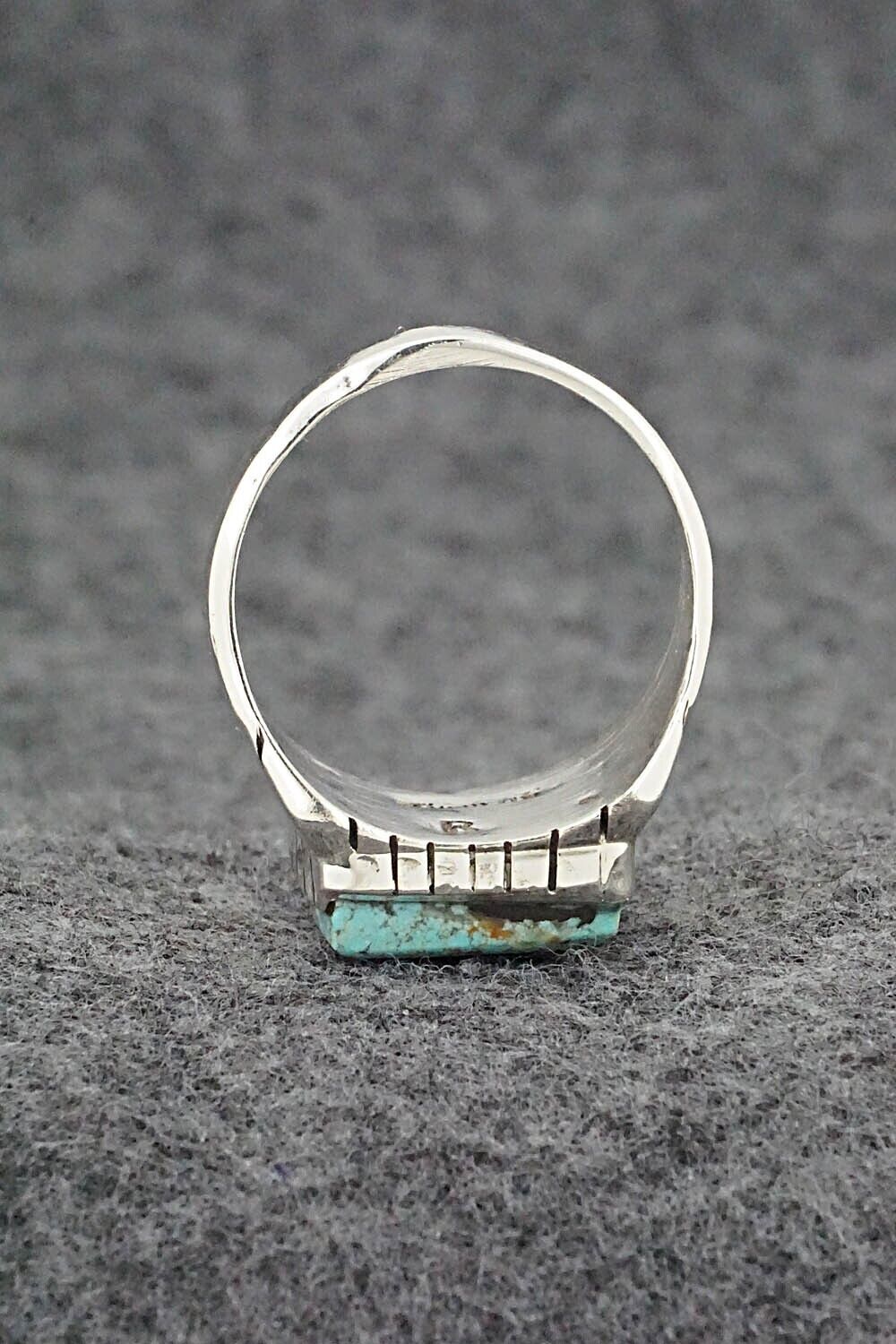 Turquoise & Sterling Silver Ring - Trevor Jack - Size 13