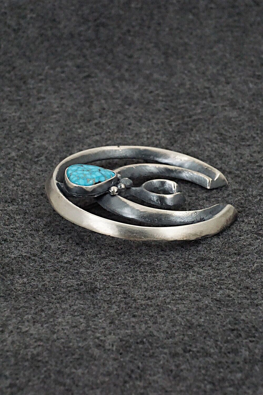 Turquoise & Sterling Silver Naja Pendant - Harrison Bitsue