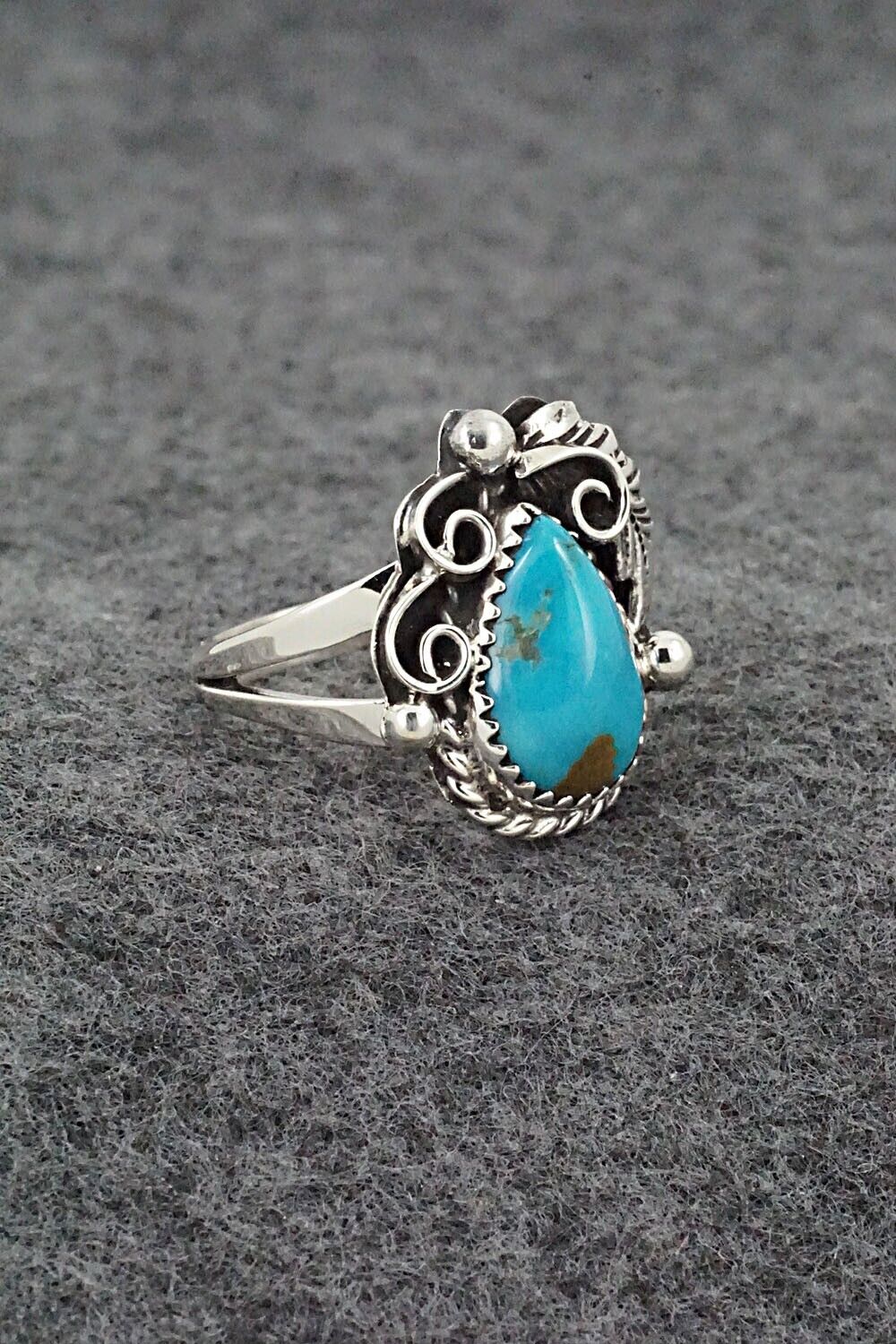 Turquoise & Sterling Silver Ring - Roberta Begay - Size 7