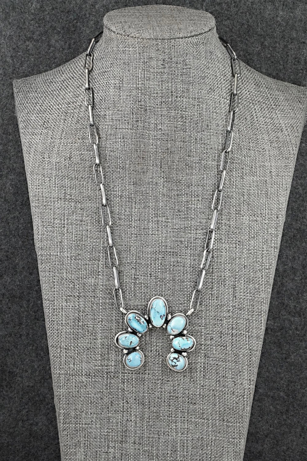 Turquoise & Sterling Silver Necklace - Darrin Livingston