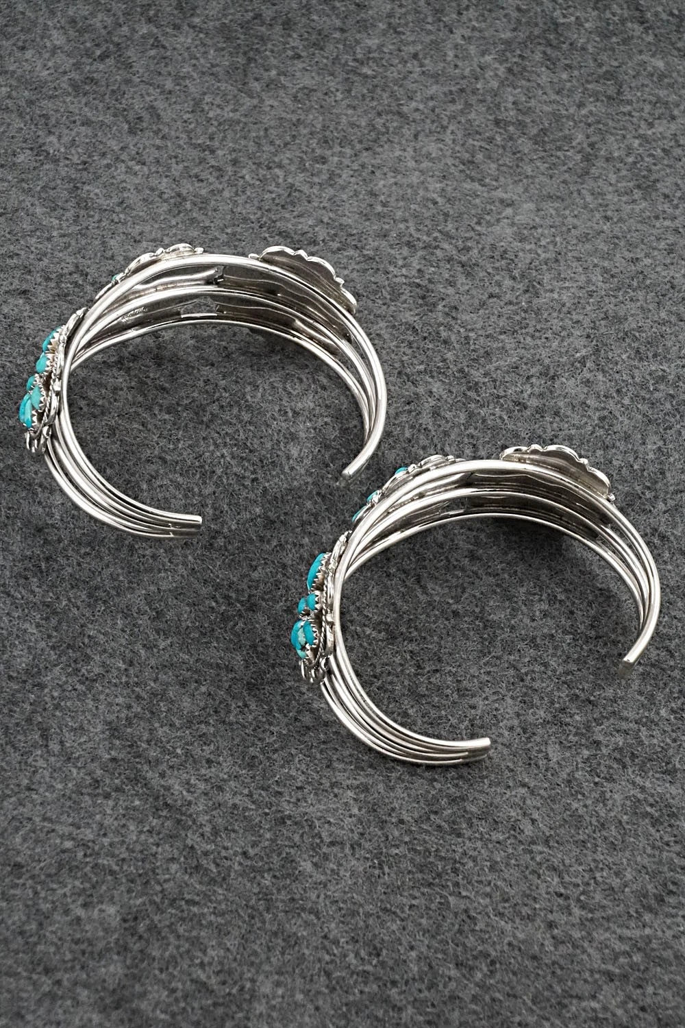 Turquoise & Sterling Silver Squash Blossom Set - Gerald Mitchell